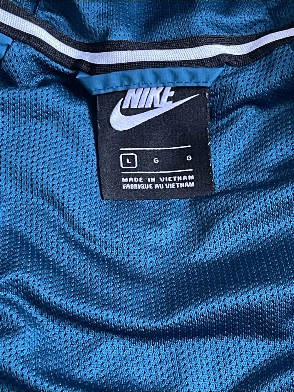 Nike Blue Mesh Athletic Jersey with White Logo Trim